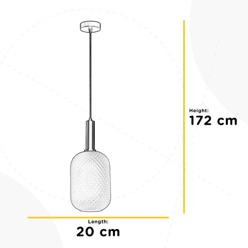 ONLI - Suspension sur câble PIGNA 1xE27/15W/230V