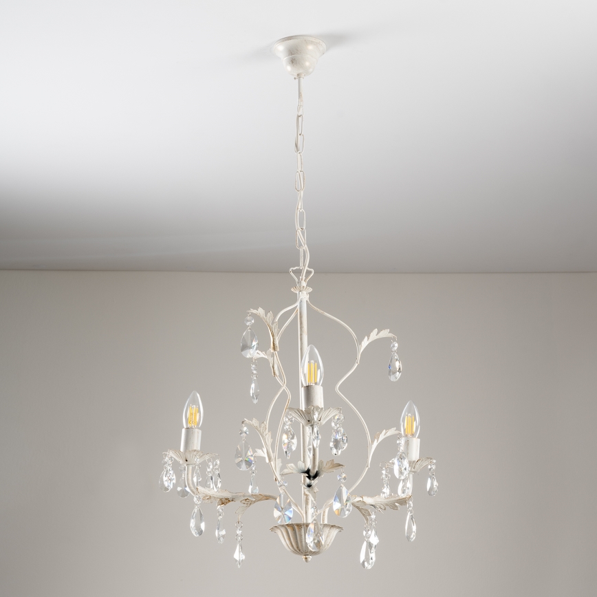 ONLI - Suspension sur chaîne TERESA 3xE14/6W/230V blanche