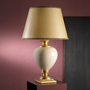 ONLI - Tischleuchte AMADEUS 1xE27/15W/230V 72 cm beige/golden