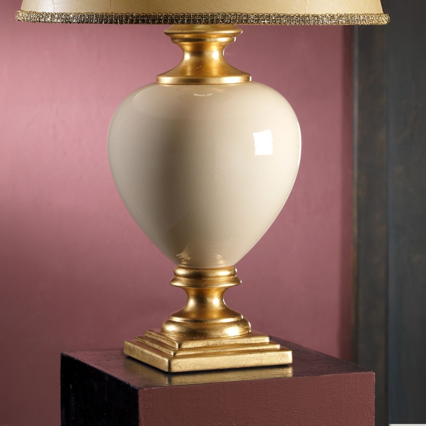 ONLI - Tischleuchte AMADEUS 1xE27/15W/230V 72 cm beige/golden