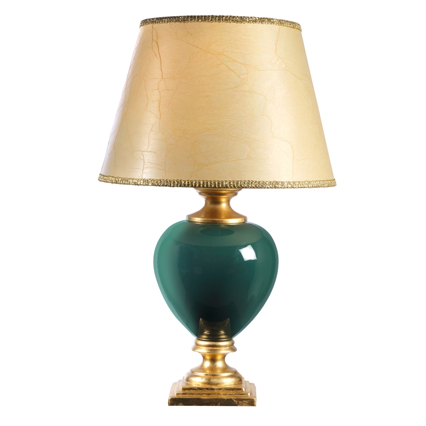 ONLI - Tischleuchte AMADEUS 1xE27/15W/230V 72 cm grün/golden