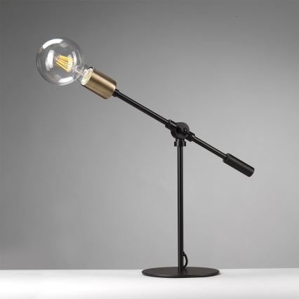 ONLI - Tischleuchte ASTE 1xE27/15W/230V 45 cm schwarz/golden