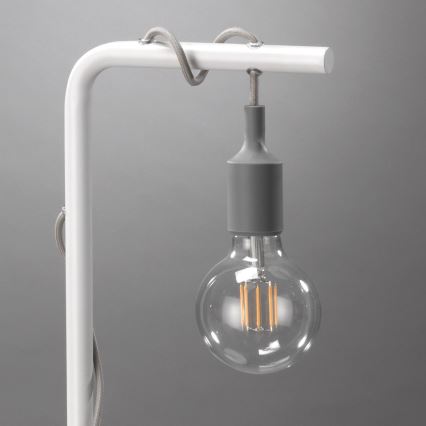 ONLI - Tischleuchte WIRE 1xE27/15W/230V 50 cm grau/weiß