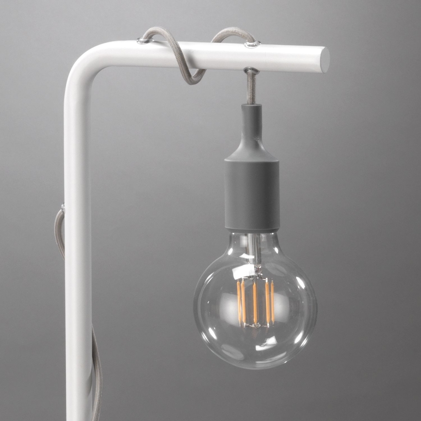 ONLI - Tischleuchte WIRE 1xE27/15W/230V 50 cm grau/weiß