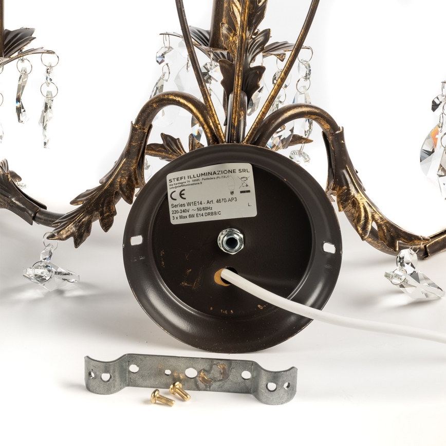 ONLI - Wandleuchte TERESA 5xE14/6W/230V Bronze