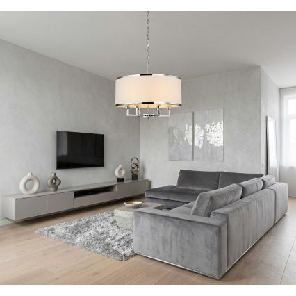 Open Design OR80209 - Kronleuchter an Kette CASA 3xE14/12W/230V creme/hochglanzchrom