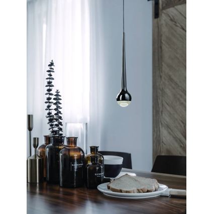 Open Design OR80261 - CAPPI LED-Pendelleuchte an Kabel, 5W/230V, schwarz-chrom