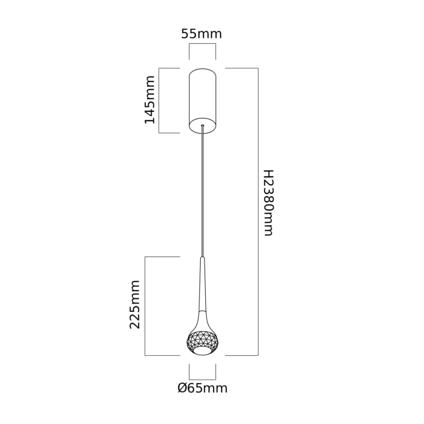Open Design OR80315 - Lampadario a sospensione con cavo CRIMA LED/7W/230V oro rosa