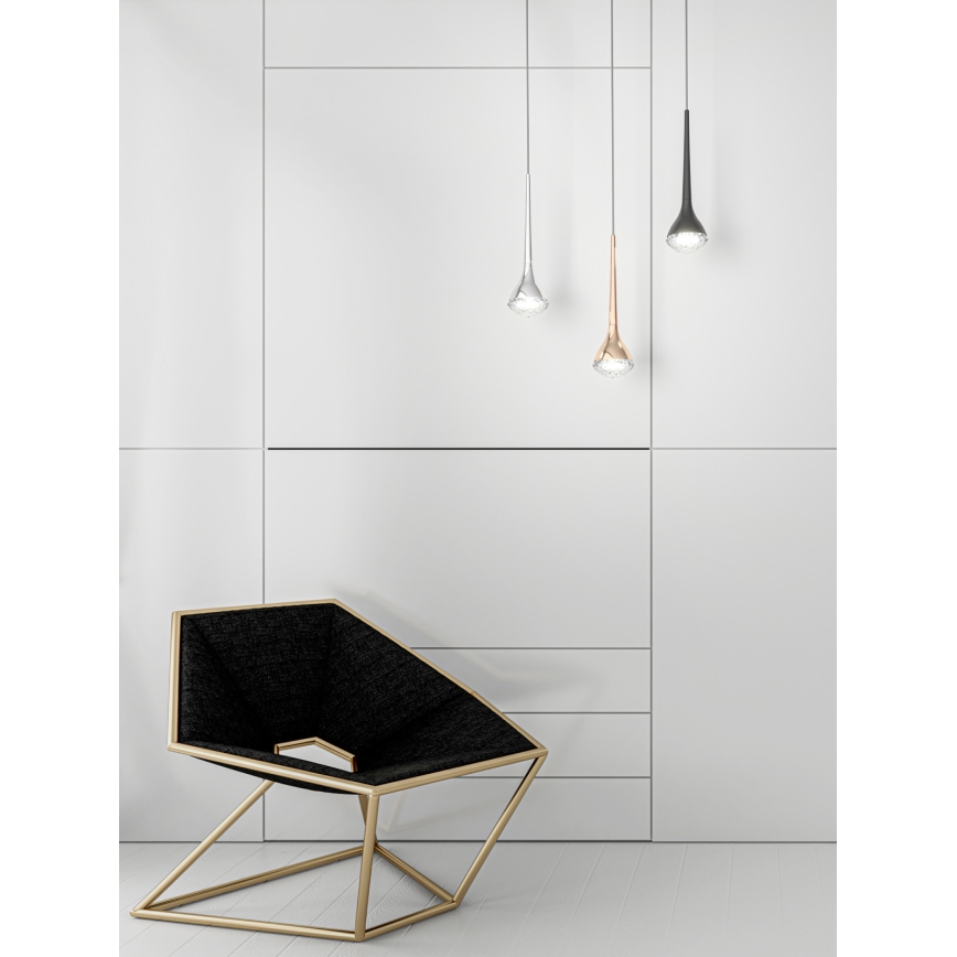 Open Design OR80322 - Lampadario LED su cavo CRIMA LED/7W/230V, cromato lucido