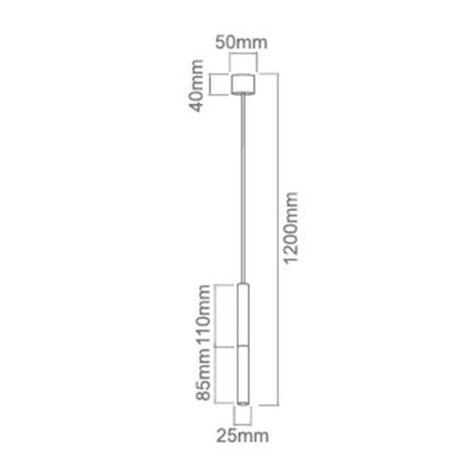 Open Design OR80810 - Suspension sur câble SLIMI 1xG9/3,5W/230V noir/doré