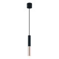 Open Design OR80827 - Lampada a sospensione su cavo SLIMI 1xG9/3,5W/230V nero/oro rosa