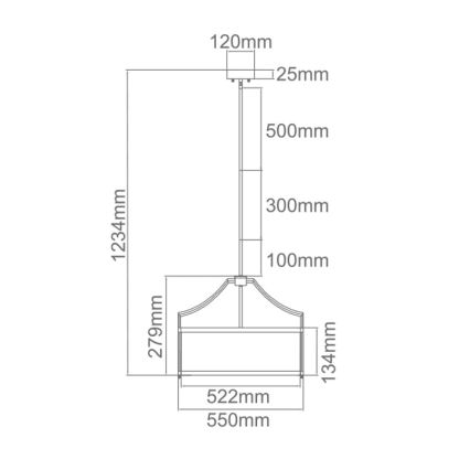 Open Design OR80872 - Lampadario a stelo STANZA 4xE27/15W/230V Ø 55 cm cromo lucido/bianco