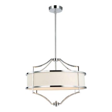 Open Design OR80919 - Suspension sur tige STESSO 4xE27/15W/230V Ø 55 cm chrome brillant/blanc