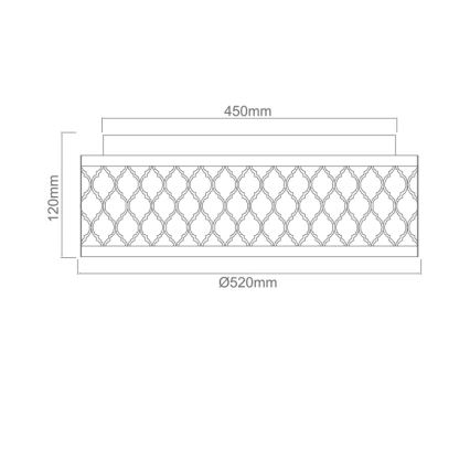 Open Design OR81008 - Plafoniera CAVALLI 3xE27/15W/230V Ø 52 cm cromo lucido
