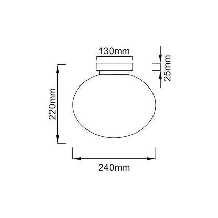 Open Design OR81145 - Plafonnier PALLA 1x E14/8W/230V Ø 24 cm chrome brillant