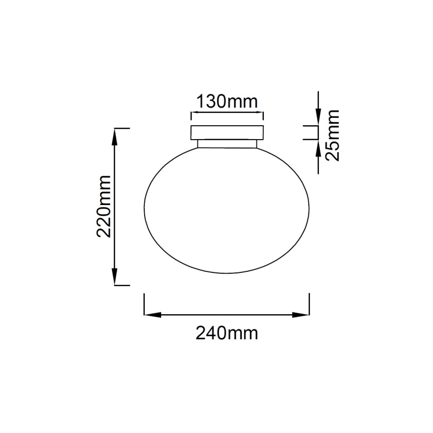 Open Design OR81145 - Plafonnier PALLA 1x E14/8W/230V Ø 24 cm chrome brillant