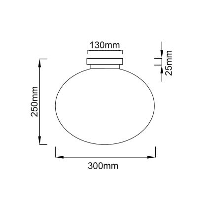 Open Design OR81152 - Deckenleuchte PALLA 1xE27/12W/230V Ø 30 cm glänzender Chrom