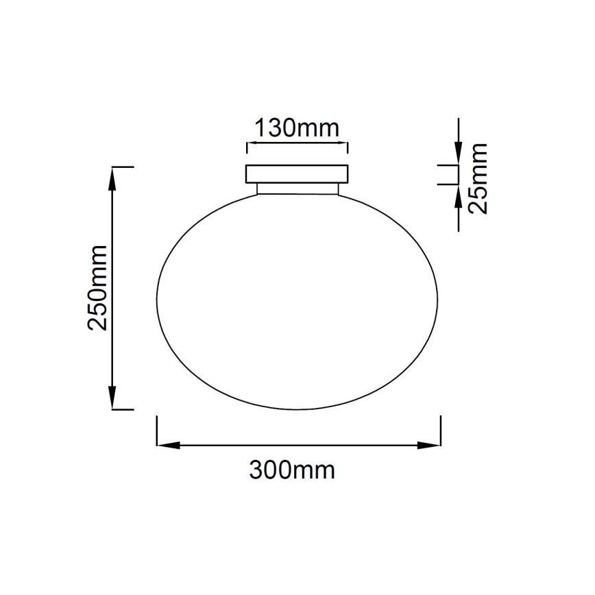 Open Design OR81152 - Deckenleuchte PALLA 1xE27/12W/230V Ø 30 cm glänzender Chrom