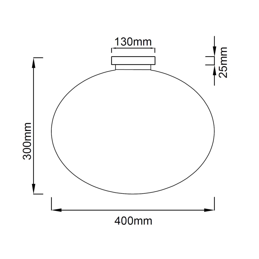 Open Design OR81169 - Plafoniera PALLA 1xE27/12W/230V Ø 40 cm cromo lucido