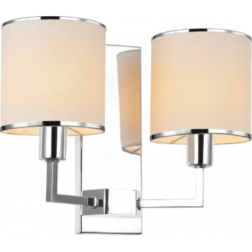 Open Design OR81497 - Applique murale CASA 2x E14/12W/230V, chrome brillant / crème