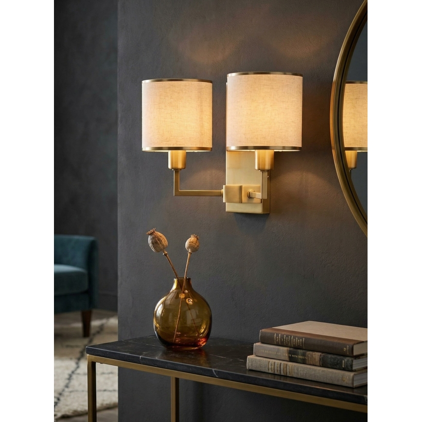 Open Design OR81503 - Lampada da parete CASA 2xE14/12W/230V ottone/crema