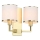 Open Design OR81503 - Wandleuchte CASA 2xE14/12W/230V Messing/cremefarben