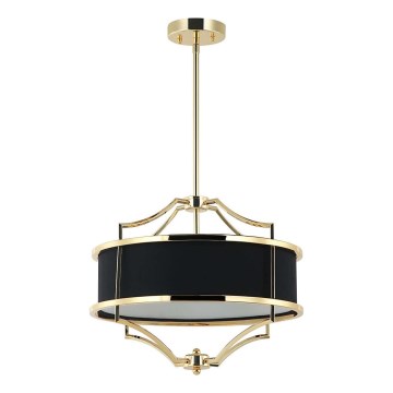 Open Design OR84153 - STESSO Deckenleuchte mit Stange 4xE27/15W/230V Ø 42 cm Gold/Schwarz