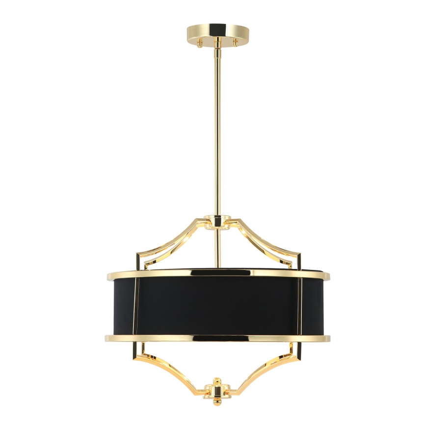 Open Design OR84153 - STESSO Deckenleuchte mit Stange 4xE27/15W/230V Ø 42 cm Gold/Schwarz