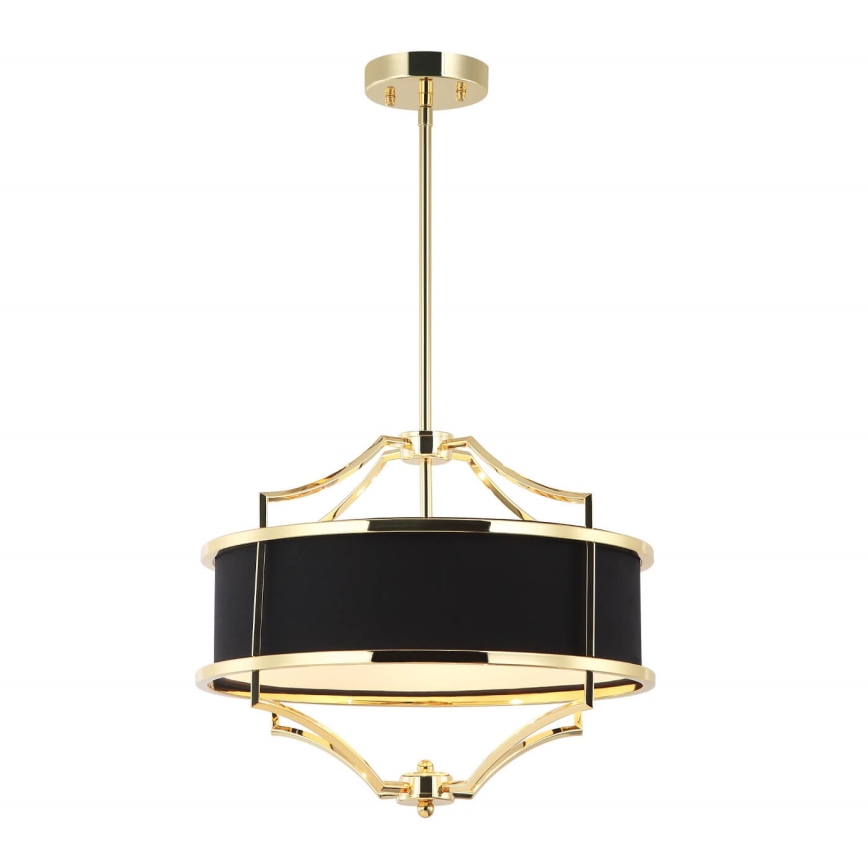 Open Design OR84153 - STESSO Deckenleuchte mit Stange 4xE27/15W/230V Ø 42 cm Gold/Schwarz