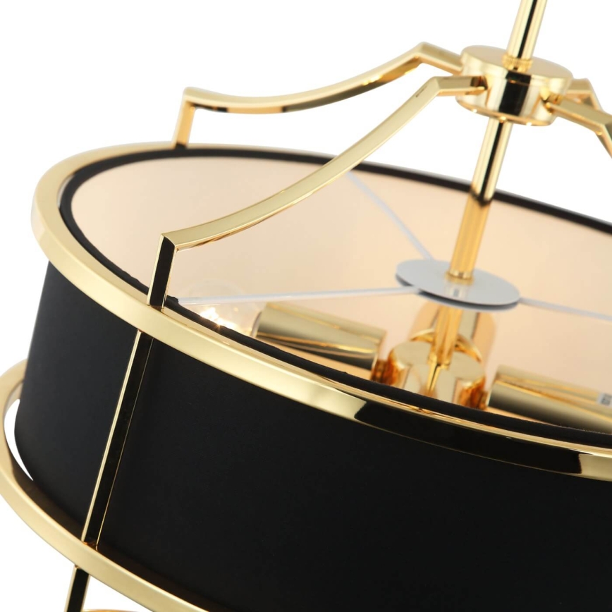 Open Design OR84153 - STESSO Deckenleuchte mit Stange 4xE27/15W/230V Ø 42 cm Gold/Schwarz