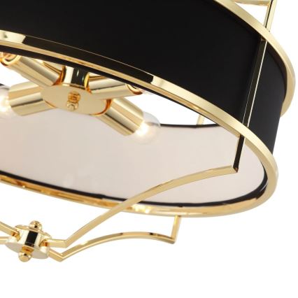 Open Design OR84160 - Pendelleuchte an Stange STESSO 4xE27/15W/230V Ø 55 cm gold/schwarz