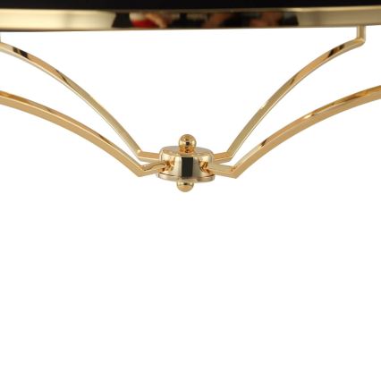 Open Design OR84160 - Pendelleuchte an Stange STESSO 4xE27/15W/230V Ø 55 cm gold/schwarz