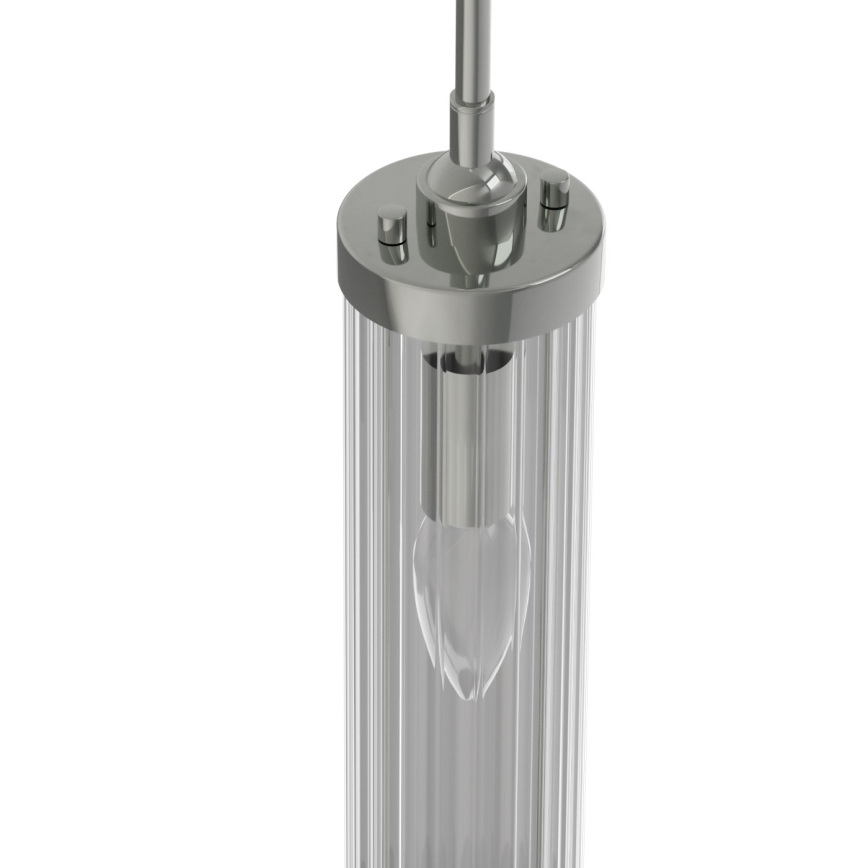 Open Design OR84351 - Lampadario a sospensione con cavo FIATTO 1xE14/12W/230V, cromo lucido