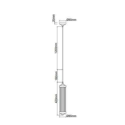 Open Design OR84368 - Suspension FIATTO sur câble 1xE14/12W/230V, finition laiton