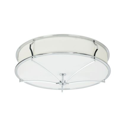 Open Design OR84412 - Deckenleuchte STESSO 4xE27/12W/230V Ø 65 cm glänzender Chrom/weiß