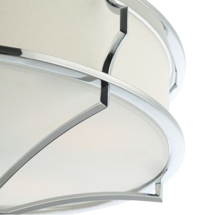 Open Design OR84412 - Plafoniera STESSO 4xE27/12W/230V Ø 65 cm cromo lucido/bianco