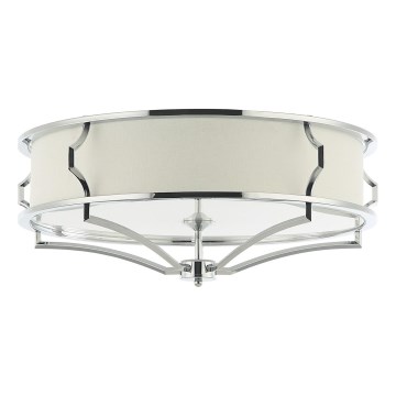 Open Design OR84429 - Plafoniera STESSO 6xE27/12W/230V Ø 85 cm cromo lucido/bianco
