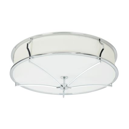 Open Design OR84429 - Plafoniera STESSO 6xE27/12W/230V Ø 85 cm cromo lucido/bianco