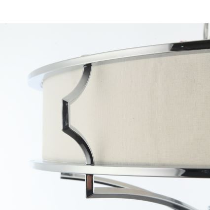 Open Design OR84429 - Plafoniera STESSO 6xE27/12W/230V Ø 85 cm cromo lucido/bianco