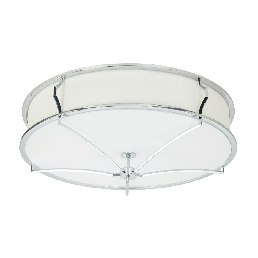 Open Design OR84429 - Plafonnier STESSO 6xE27/12W/230V Ø 85 cm chrome brillant/blanc