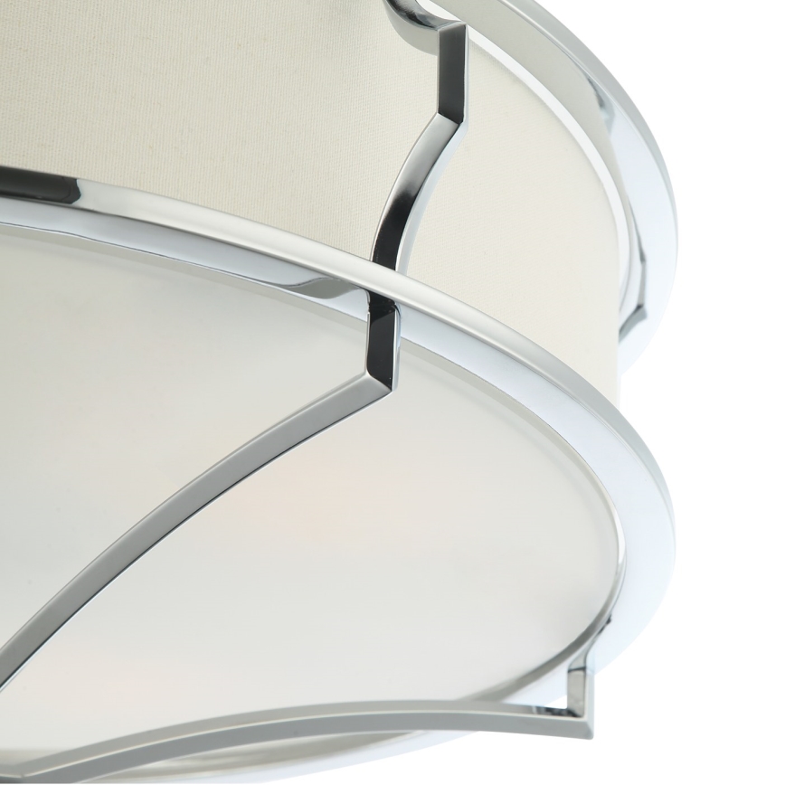 Open Design OR84429 - Plafonnier STESSO 6xE27/12W/230V Ø 85 cm chrome brillant/blanc