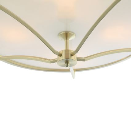 Open Design OR84436 - Deckenleuchte STESSO 4xE27/12W/230V Ø 65 cm Messing/weiß