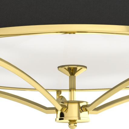 Open Design OR84450 - Plafoniera STESSO 4xE27/12W/230V Ø 65 cm oro/nero