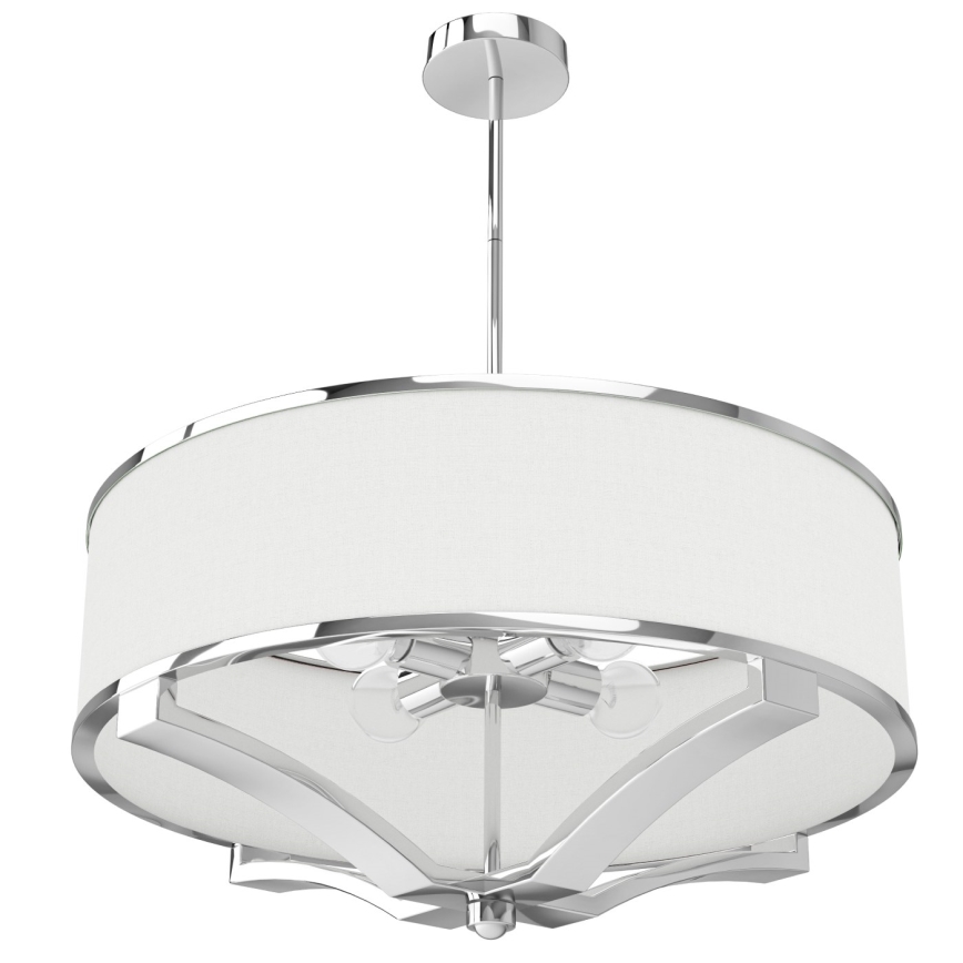 Open Design OR84801 - Deckenleuchte mit Stange GERDO 4xE27/12W/230V glänzender Chrom/Weiß