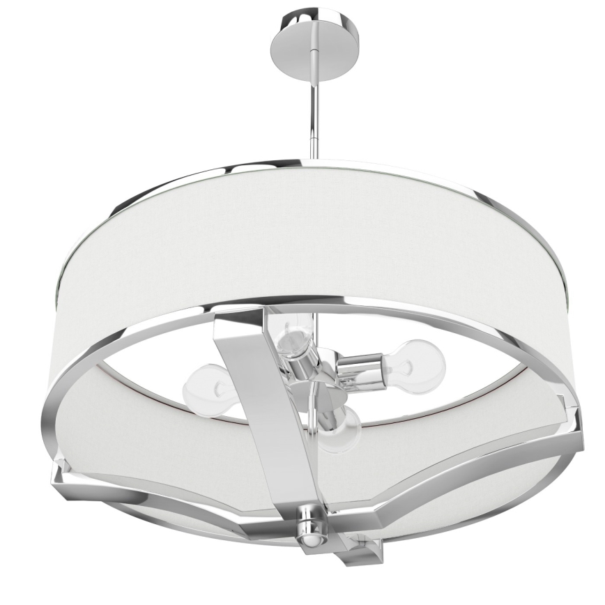 Open Design OR84801 - Lampadario a stelo GERDO 4xE27/12W/230V cromo lucido/bianco