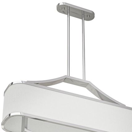 Open Design OR84849 - Deckenleuchte an Stange GERDO OVALE 6xE14/12W/230V glänzender Chrom/weiß