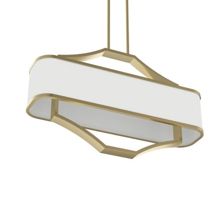 Open Design OR84856 - Lampadario a stelo GERDO OVALE 6xE14/12W/230V ottone/bianco