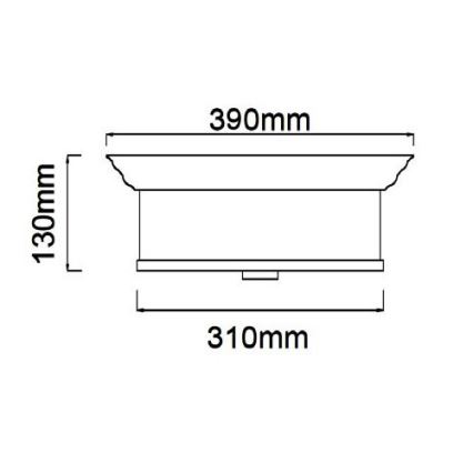 Open Design OR84870 - Plafoniera FAMBURO 3xE14/12W/230V Ø 31 cm dorata