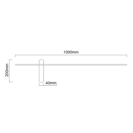 Open Design OR85075 - Applique murale LED BENE, 10,5 W, 230 V, 100 cm, dorée