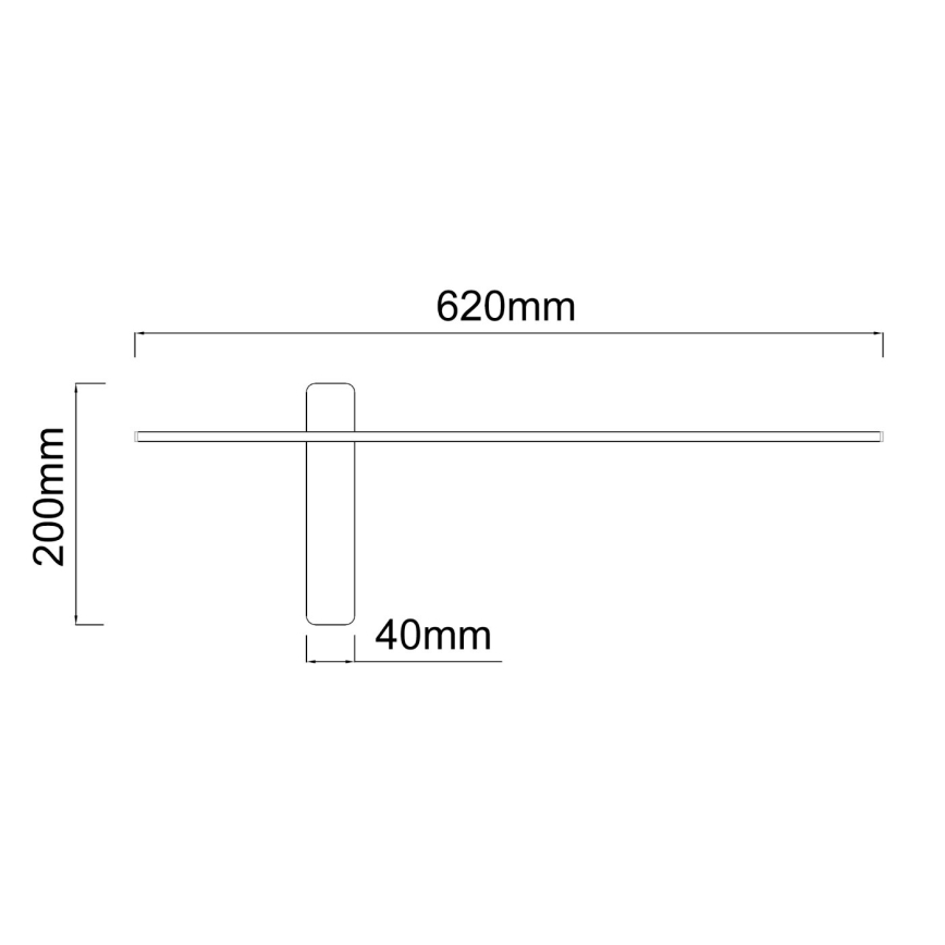 Open Design OR85082 - Applique murale LED BENE, 7W/230V, 62 cm, dorée